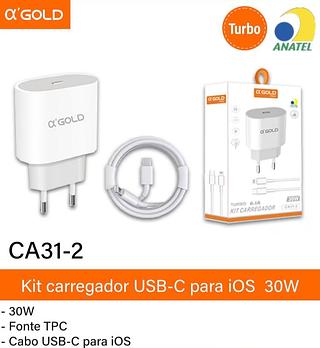 AGOLD - CARREGADOR IOS/TIPO - C 30W