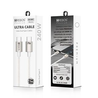 HREBOS - CABO DUAL ULTRA CABLE 2M 240W TC / TC - CB-381C