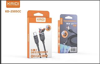 KAIDI - CABO 2 EM 1 TC TC | USB TC - KD-2505CC