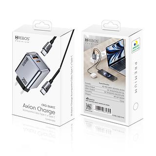 HREBOS - CARREGADOR 20W +CABO TYPE-C TYPE-C