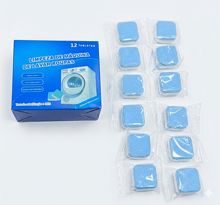 PASTILHAS DE LIMPEZA PARA MAQUINA DE LAVAR C/12 UNI