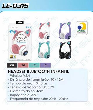 IT-BLUE - FONE SEM FIO ORELHA DE GATINHO - LE-0315