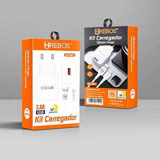 HREBOS - CARREGADOR 14W iOS - HS-398A