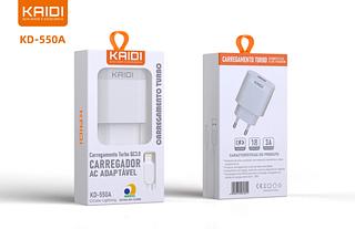 KAIDI - CARREGADOR TURBO 3A 18W iOS