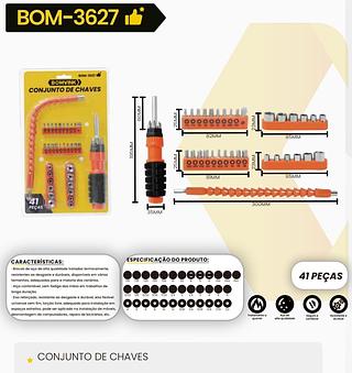 BOMVINK - CONJUNTO DE CHAVES COM 41 PEÇAS - BOM-3627