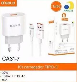 AGOLD - CARREGADOR TIPO-C TURBO