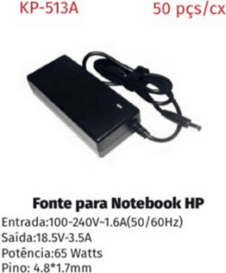FONTE PARA NOTEBOOK HP - KP-513A