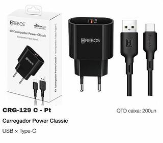 CARREGADOR POWER USB/TIPO C