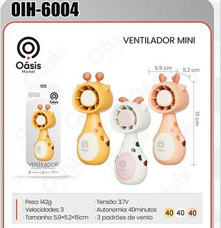AOSIS - MINI VENTILADOR DE MESA 3 VELOCIDADES GIRAFA