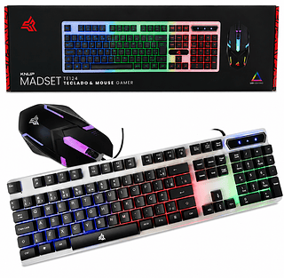 KNUP - KIT GAMER COM TECLADO E MOUSE RGB