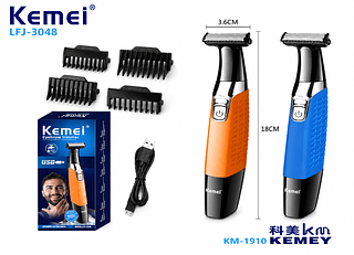 KEMEI - APARADOR DE PELOS E SOBRANCELHAS 4 EM 1 USB