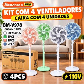 127V - KIT COM 4 VENTILADORES
