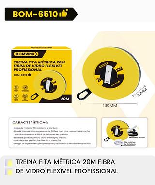 TREINA FITA METRICA 20M FIBRA DE VIDRO FLEXIVEL