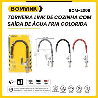 BOMVINK - TORNEIRA FLEXIVEL DE COZINHA COLORIDA COM SAIDA DE BANCADA