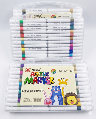 CANETAS MARCADORAS ACLÍRICAS 60 PEÇAS