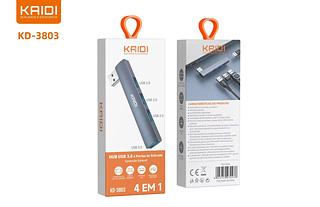 KAIDI - HUB 4 PORTAS USB 4 EM 1