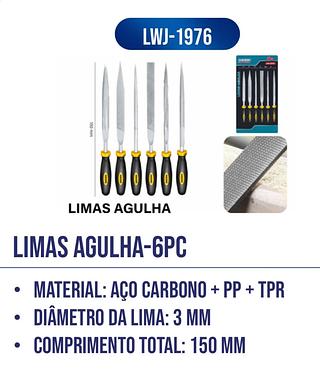 LUATEK - LIMAS AGULHA 6PÇ