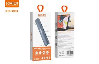 KAIDI - HUB 4 PORTAS TIPO-C 4 EM 1