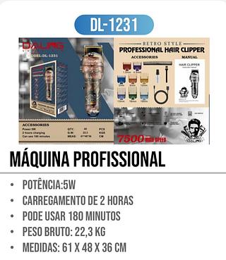 DALING - MAQUINA PROFISSIONAL RETRO STYLE PROFESSIONAL HAIR CLIPPER DL-1231