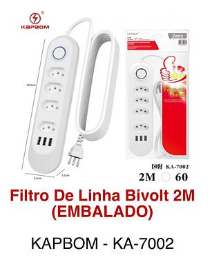 REGUA FILTRO DE LINHA 2M KAPBOM
