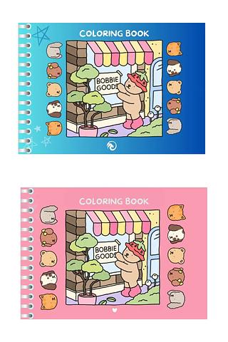 CADERNO / LIVRO PARA COLORIR BOBBIE GOODS - CAPA DURA - DISPONIVEL APENAS NA COR AZUL