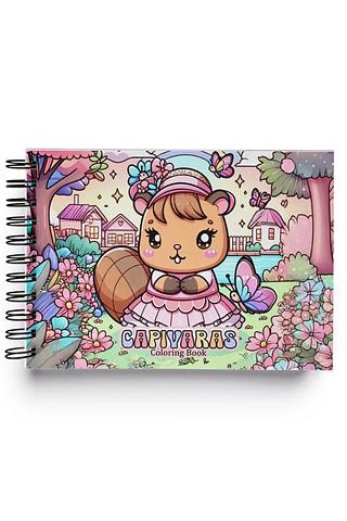 CADERNO / LIVRO PARA COLORIR CAPIVARA - CAPA DURA
