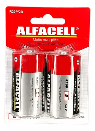 ALFACELL - PILHA R20P FLEX 1.5V - R20