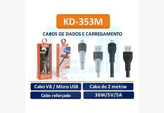 KAIDI - CABO DE DADOS REFORÇADO 2M V8 - KD-353M