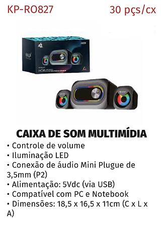 HORUS - CAIXA DE SOM MULTIMIDIA 11W 2.1 - RO827
