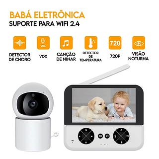 BABA ELETRONICA COM VISAO NOTURNA 4.3" IPS HD 355° ROTAÇAO + 55° PARA CIMA E PARA BAIXA C5