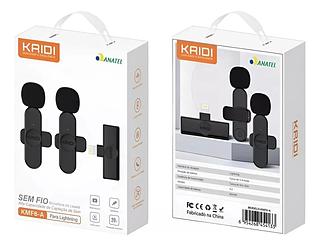 KAIDI - MICROFONE DE LAPELA iOS COM 2 MICROFONES - KMF6-A