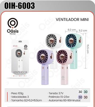 AOSIS - MINI VENTILADOR DE MESA 3 VELOCIDADES