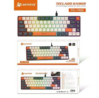 PEINING - TECLADO GAMER TC COM ILUMINAÇÃO COLORIDA COM VARIOS MODOS - PEI-FR02