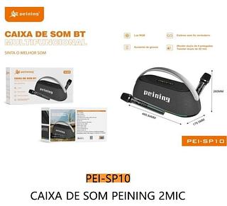 PEINING - CAIXA DE SOM MULTIFUNCIONAL DE 100W A 300W DE POTENCIA - PEI-SP10