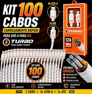 KIT 100 - CABO TURBO USB | iOS OTTO 12A 1M
