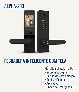 FECHADURA INTELIGENTE COM TELA
