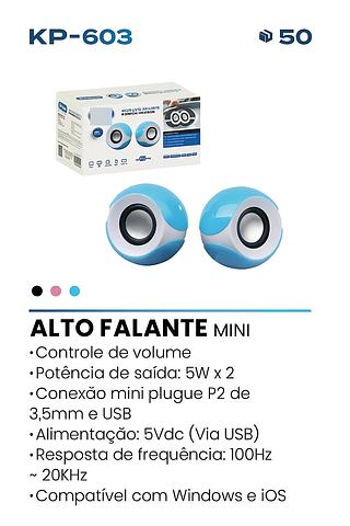 KNUP - ALTO FALANTE PC MINI PARA NOTEBOOK E COMPUTADOR - KP-603