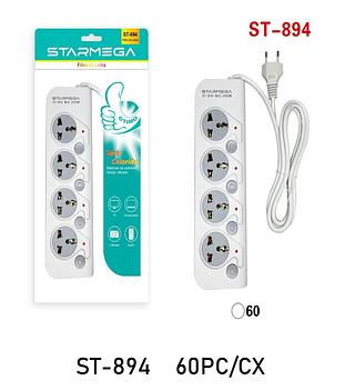 EXTENCAO 2M - FILTRO DE LINHA COM 4 TOMADAS UNIVERSAL