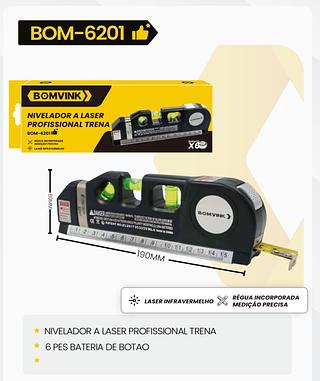 BOMVINK - NIVELADOR A LASER PROFISSIONAL TRENA - BOM-6201