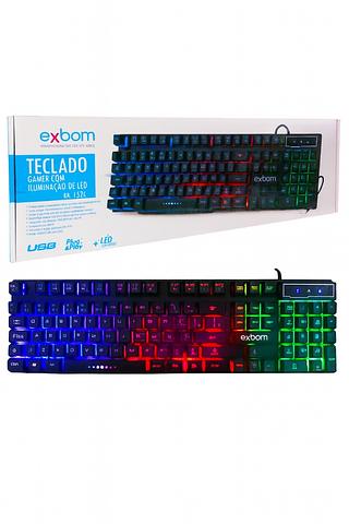 EXBOM - TECLADO GAMER COM ILUMINAÇÃO LED - BK-152C