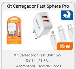 HREBOS - CARREGADOR 163i IOS - HS-163i