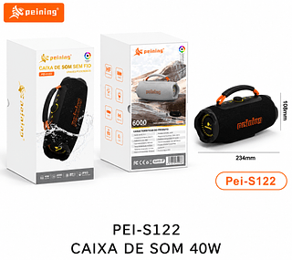 PEINING - CAIXA DE SOM BLUETOOTH PORTATIL 40W PEI-S122