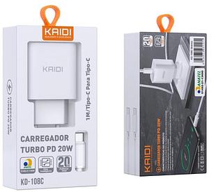 KAIDI - CARREGADOR TURBO 20W USB C - TC