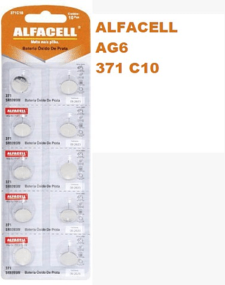 ALFACELL - BATERIA OXIDO DE PRATA - 371-10 | AG6 | LR920