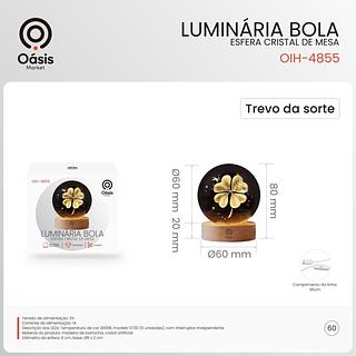 OASIS - LUMINARIA ESFERICA - TREVO DA SORTE - OIH-4855