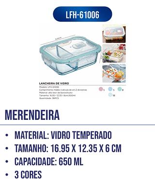 MARMITA DE VIDRO 650 ML COM DIVISORIA