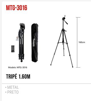 TOMATE - TRIPE DE METAL PRETO 1.6M MTG-3016A