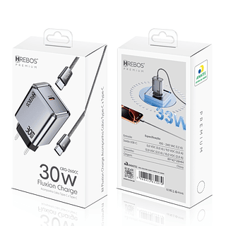 HREBOS - CARREGADOR FLUXION CHARGE 30W