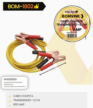 BOMVINK - CABO DE CHUPETA 800AMP - BOM-1802