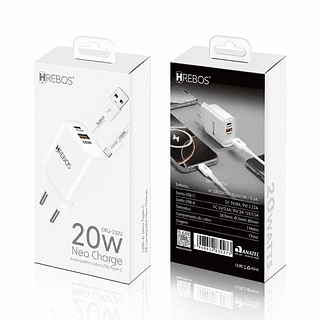 HREBOS - CARREGADOR NEO CHARGE + CABO USB/TC